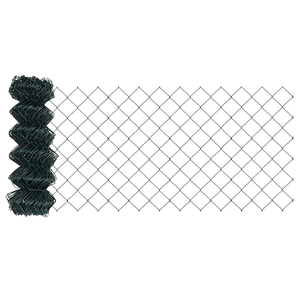 Fence Post Green 10 x 0.6 m (40 x 40 mm mesh) Steel and PVC