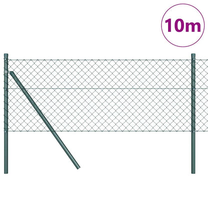 Fence Post Green 10 x 0.6 m (40 x 40 mm mesh) Steel and PVC