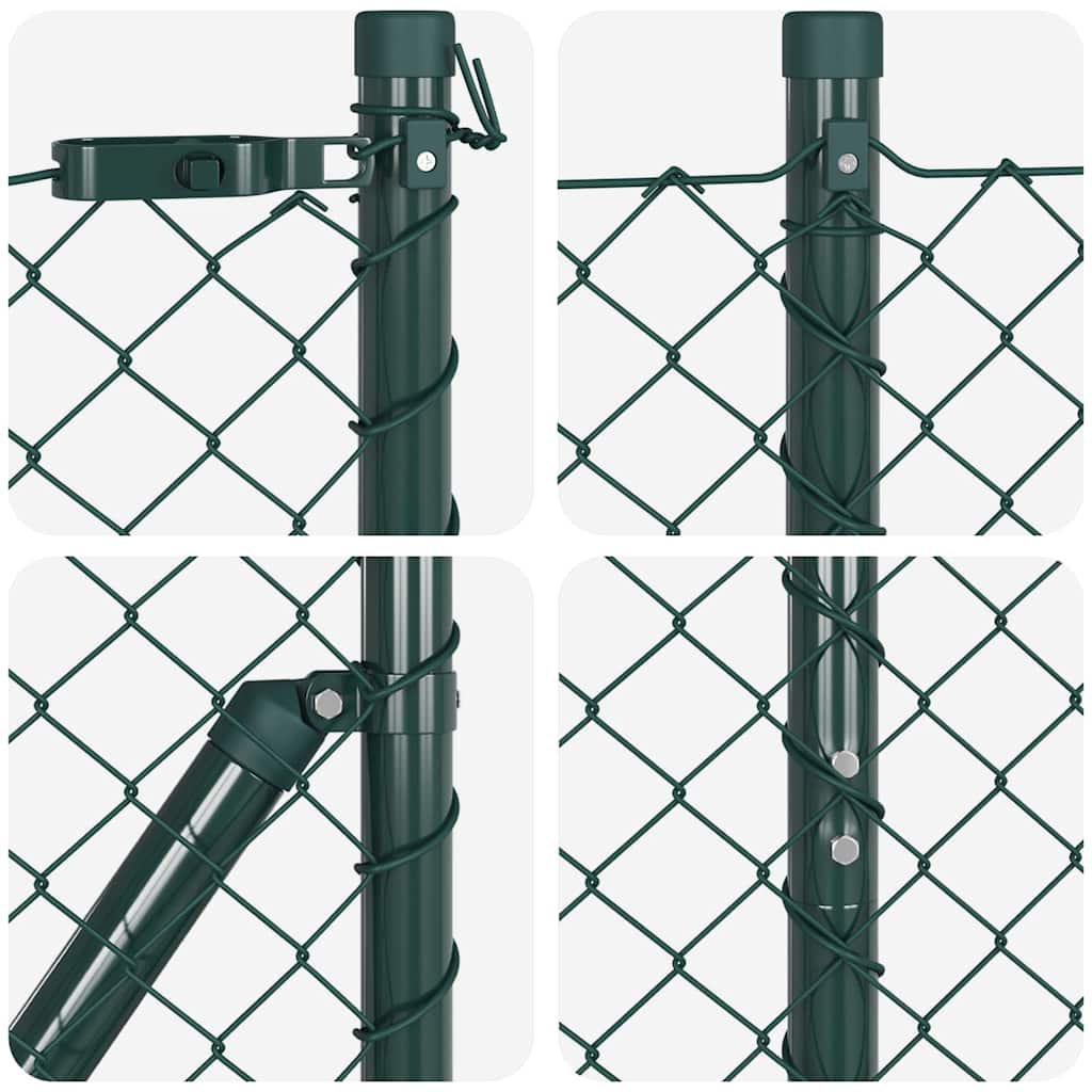 Fence Post Green 10 x 1.2 m (40 x 40 mm mesh) Steel and PVC