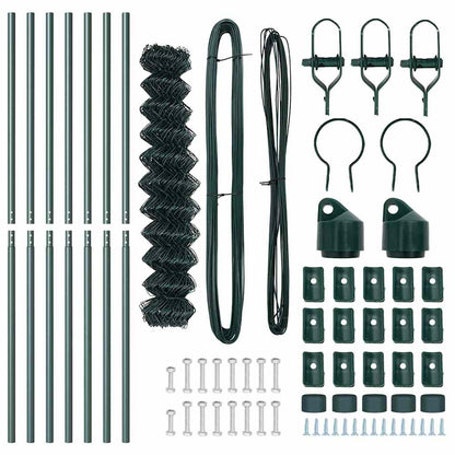 Fence Post Green 10 x 1.2 m (40 x 40 mm mesh) Steel and PVC