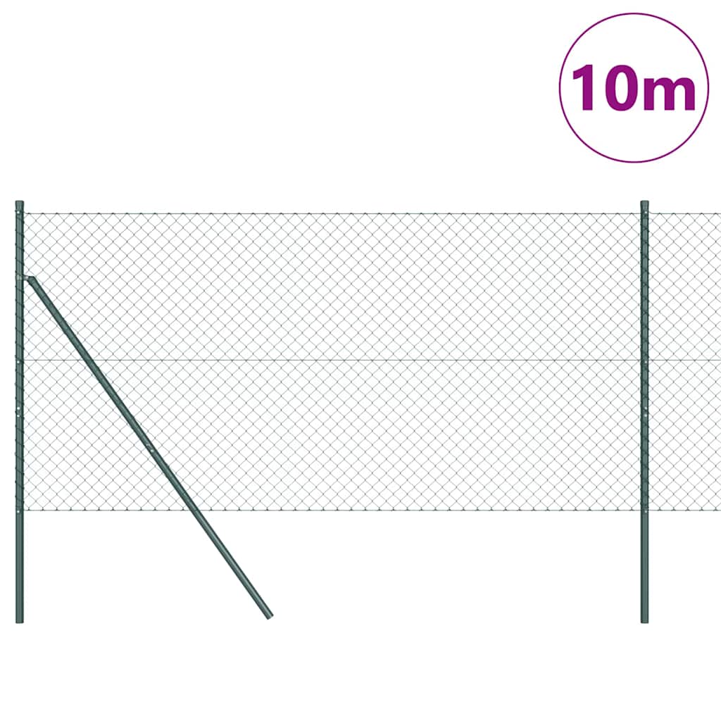 Fence Post Green 10 x 1.2 m (40 x 40 mm mesh) Steel and PVC