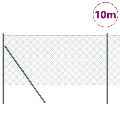 Fence Post Green 10 x 1.2 m (40 x 40 mm mesh) Steel and PVC