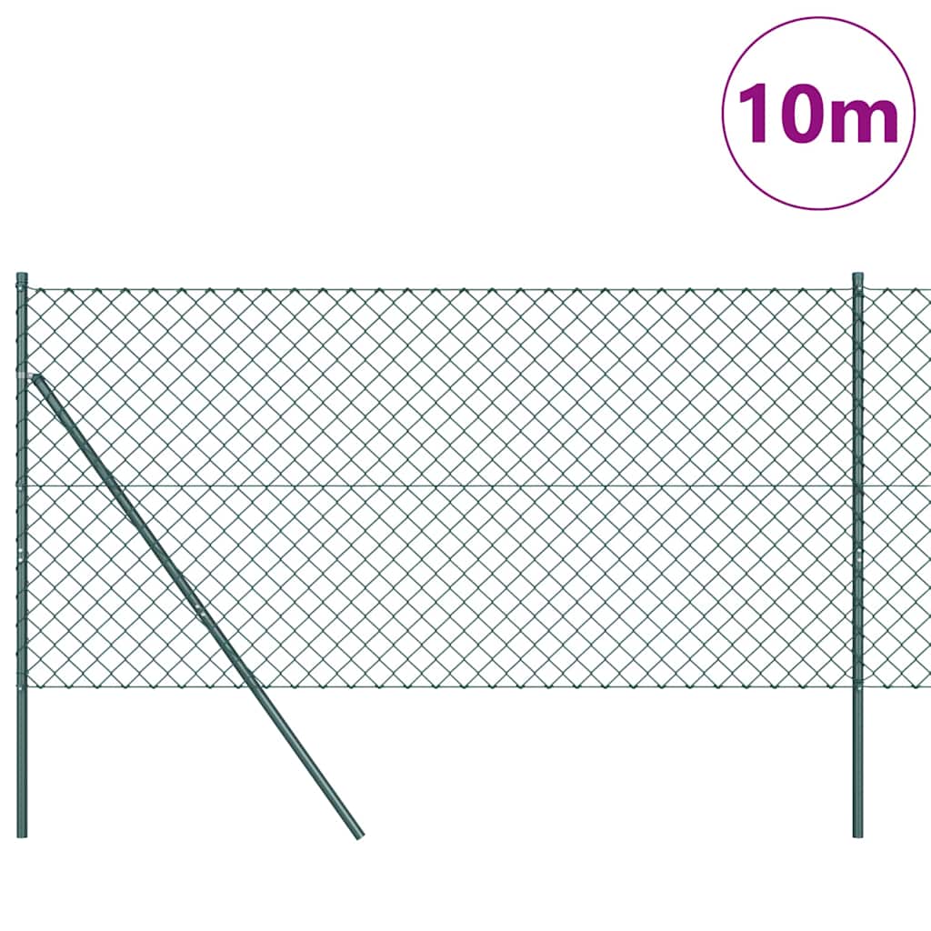 Ground Fix Welded Wire Fence 10 x 1 m (W x H) PVC-Coated Steel