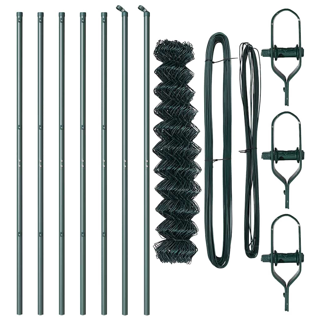 Fence Post Green 10 x 1.4 m (60 x 60 mm mesh) Steel and PVC