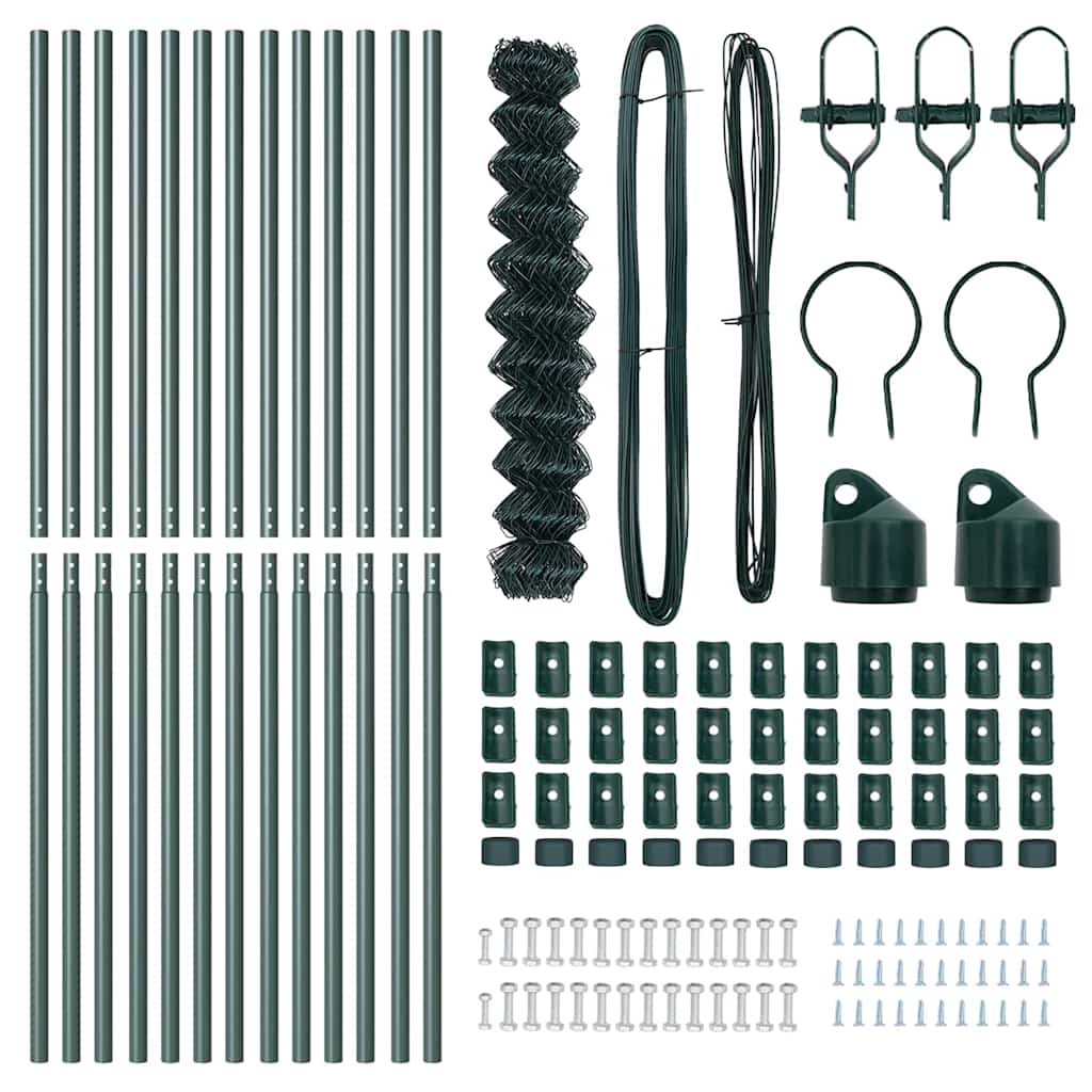 Ground Fix Welded Wire Fence 25 x 1 m (W x H) PVC-Coated Steel