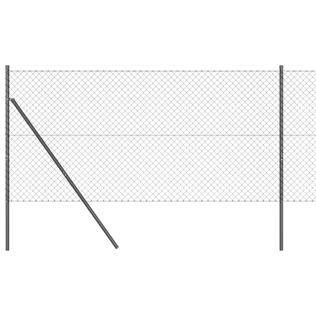 Fence Post Grey 10 x 1.2 m (40 x 40 mm mesh) Steel and PVC