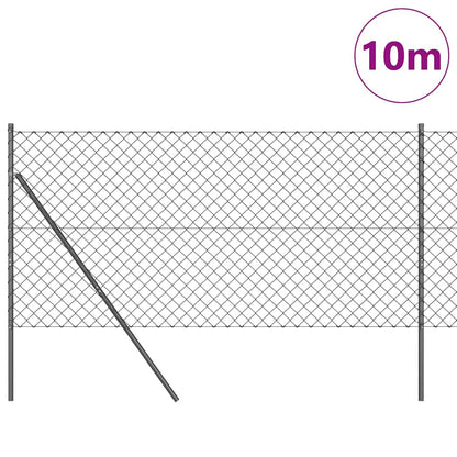 Fence Post Grey 10 x 1.4 m (60 x 60 mm mesh) Steel and PVC