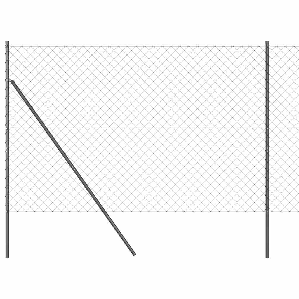 Fence Post Grey 10 x 1.6 m (60 x 60 mm mesh) Steel and PVC