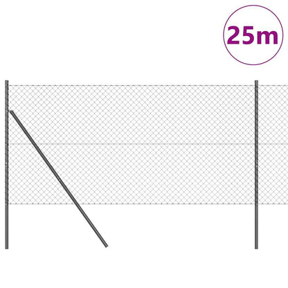 Ground Fix Welded Wire Fence 25 x 1 m (W x H) PVC-Coated Steel