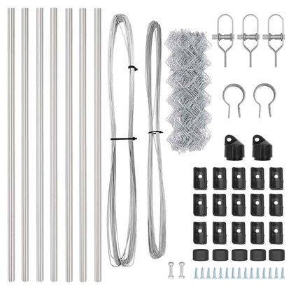 Fence Post Silver 10 x 0.6 m (40 x 40 mm mesh) Steel