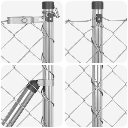 Fence Post Silver 10 x 0.6 m (60 x 60 mm mesh) Steel