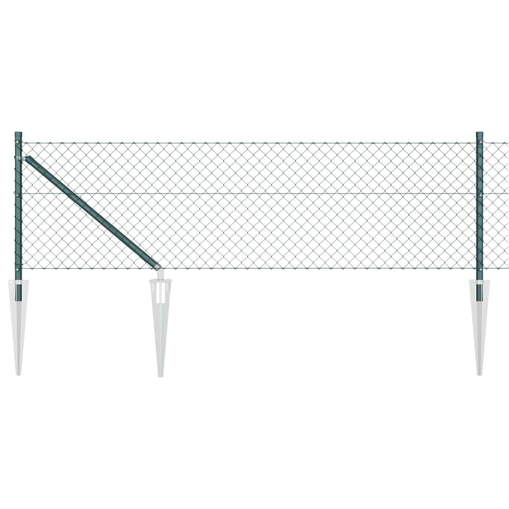 Fence Post Green 10 x 0.6 m (40 x 40 mm mesh) Steel and PVC