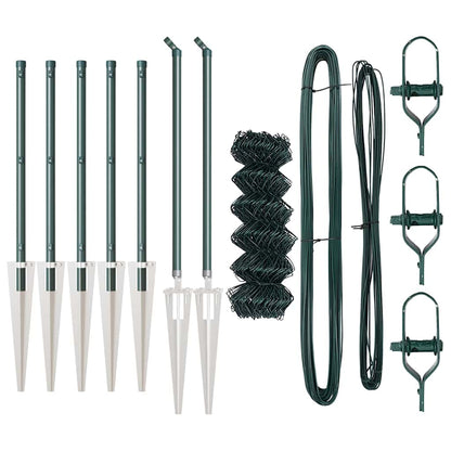 Fence Post Green 10 x 0.6 m (40 x 40 mm mesh) Steel and PVC