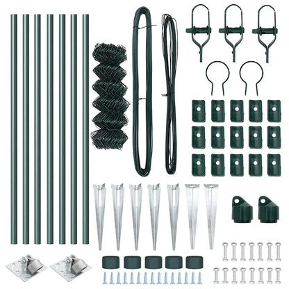 Fence Post Green 10 x 0.6 m (40 x 40 mm mesh) Steel and PVC