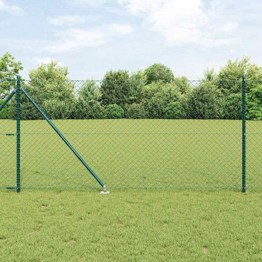 Fence Post Green 10 x 1 m (40 x 40 mm mesh) Steel and PVC