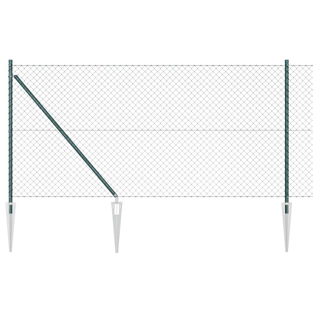 Fence Post Green 10 x 1 m (40 x 40 mm mesh) Steel and PVC