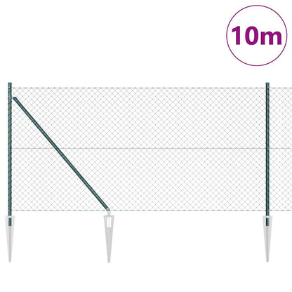 Fence Post Green 10 x 1 m (40 x 40 mm mesh) Steel and PVC