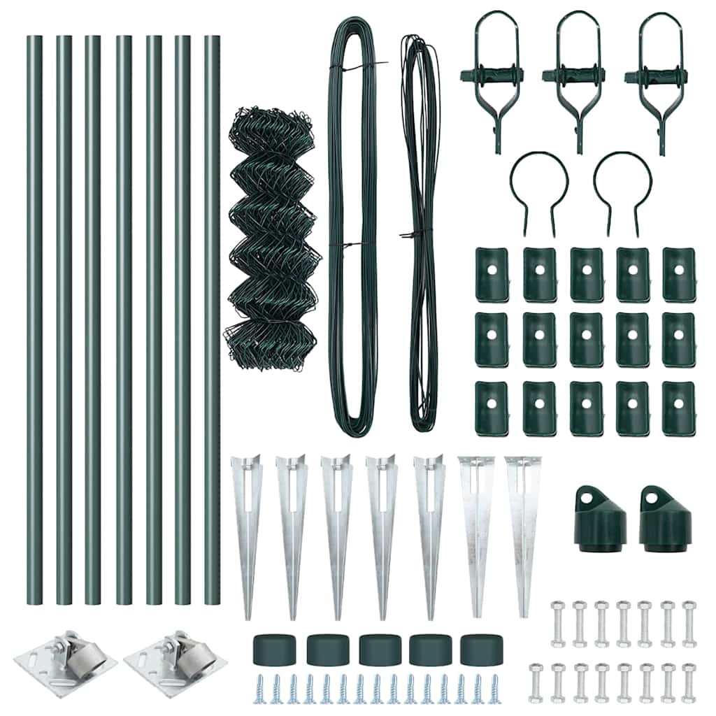 Fence Post Green 10 x 0.6 m (60 x 60 mm mesh) Steel and PVC