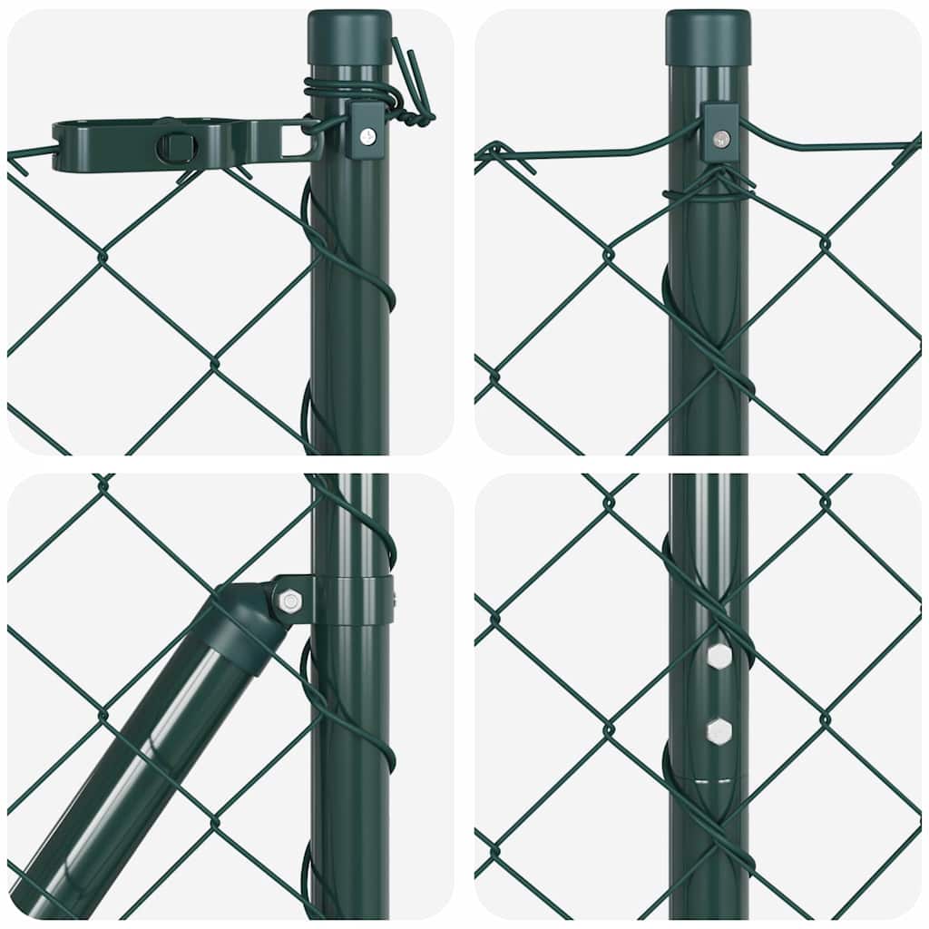Fence Post Green 25 x 1.6 m (60 x 60 mm mesh) Steel and PVC