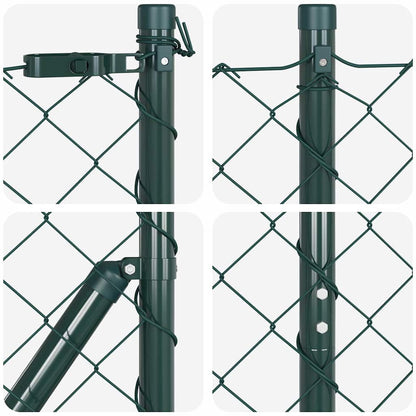 Fence Post Green 25 x 1.6 m (60 x 60 mm mesh) Steel and PVC