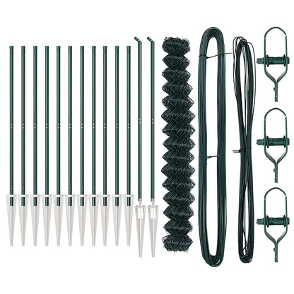Fence Post Green 25 x 1.6 m (60 x 60 mm mesh) Steel and PVC