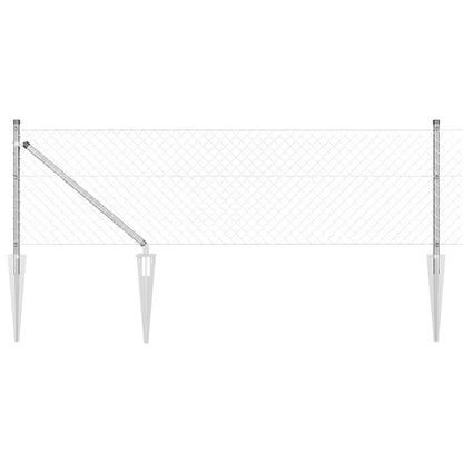 Fence Post Silver 10 x 0.8 m (40 x 40 mm mesh) Steel