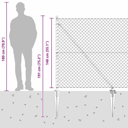 Welded Wire Fence with Spikes 10 x 1.4 m (W x H)