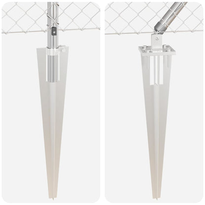 Fence Post Silver 10 x 1.5 m (40 x 40 mm mesh) Steel