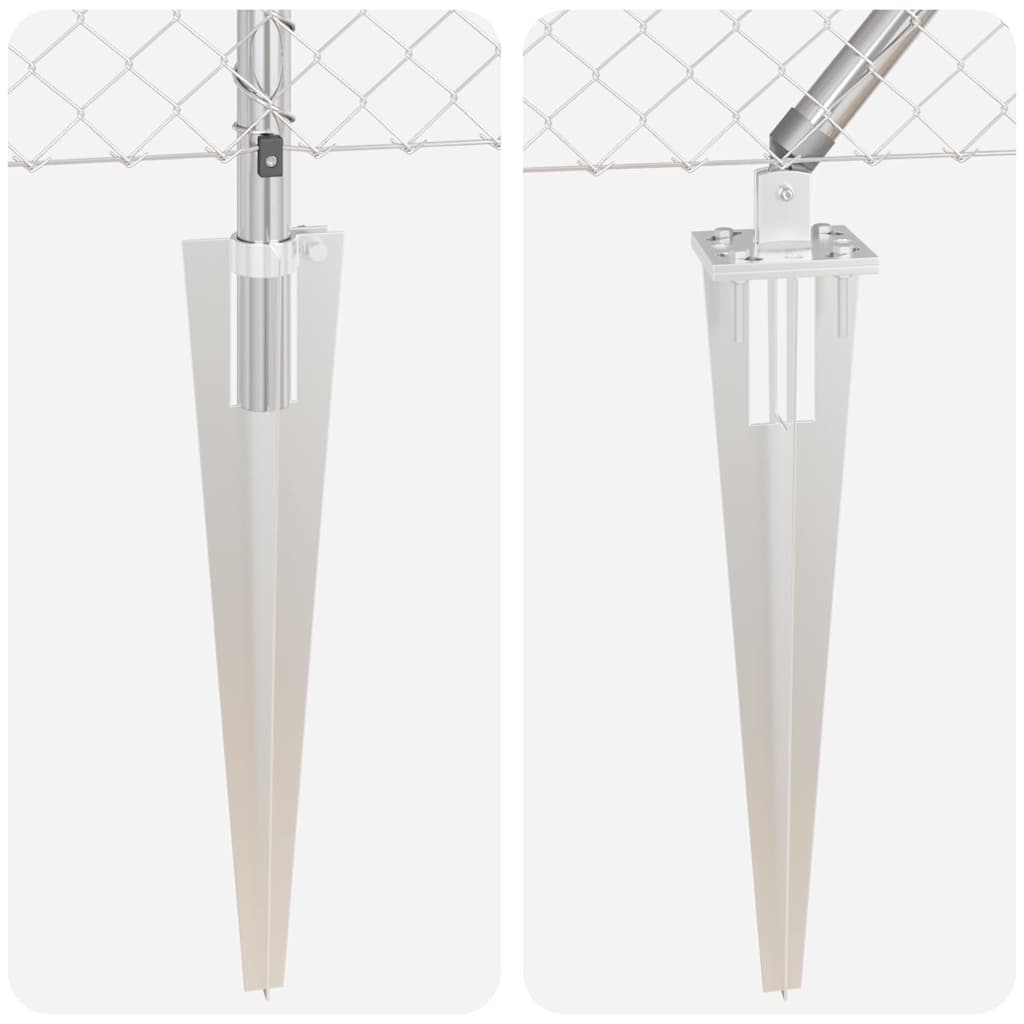 Fence Post Silver 10 x 0.6 m (60 x 60 mm mesh) Steel