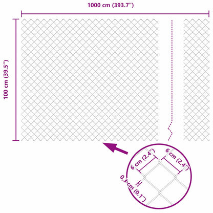 Welded Wire Fence with Spikes 10 x 1 m (W x H)