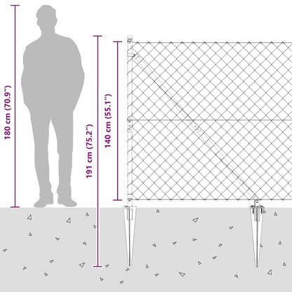 Welded Wire Fence with Spikes 10 x 1.4 m (W x H)