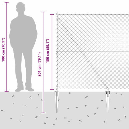 Welded Wire Fence with Spikes 10 x 1.5 m (W x H)