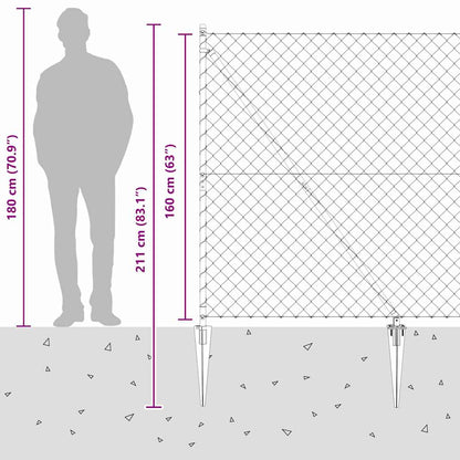 Welded Wire Fence with Spikes 10 x 1.6 m (W x H)