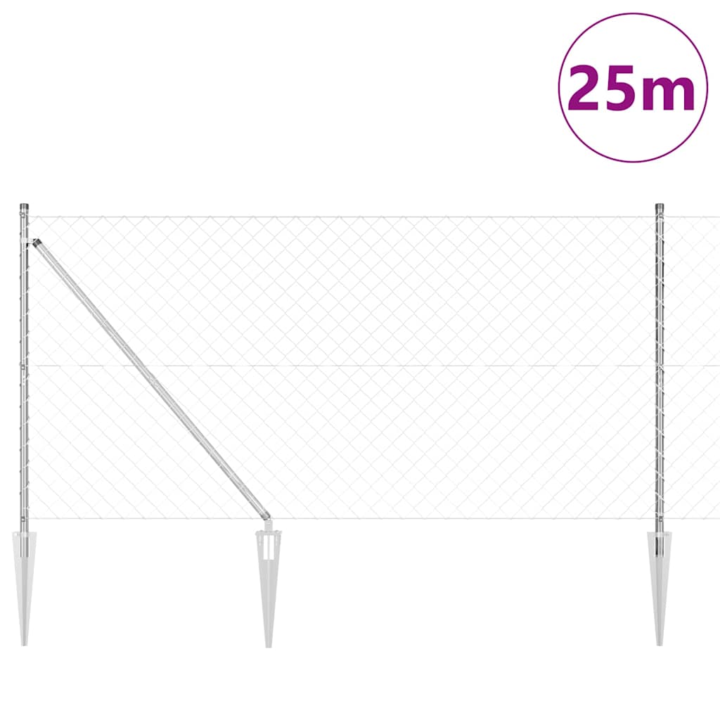 Welded Wire Fence with Spikes 25 x 1.2 m (W x H)