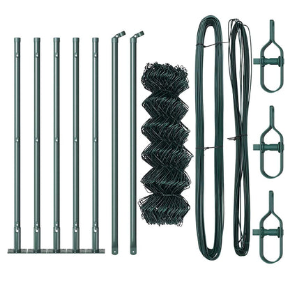 Fence Post Green 10 x 0.6 m (40 x 40 mm mesh) Steel and PVC