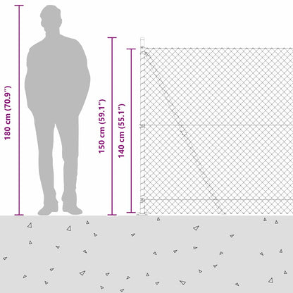 Welded Wire Fence with Concrete Base 10 x 1.4 m (W x H)