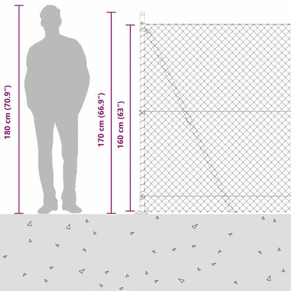 Welded Wire Fence with Concrete Base 10 x 1.6 m (W x H)