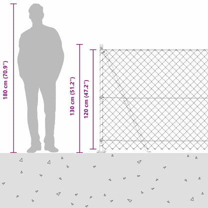 Welded Wire Fence with Concrete Base 10 x 1.2 m (W x H)