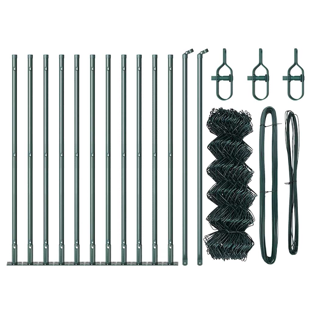 Fence Post Green 25 x 0.4 m (40 x 40 mm mesh) Steel and PVC