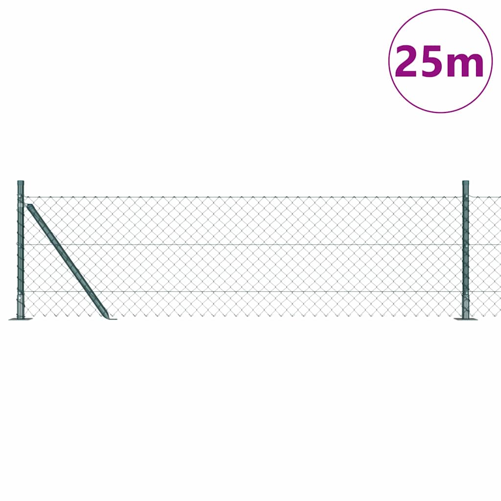 Fence Post Green 25 x 0.4 m (40 x 40 mm mesh) Steel and PVC