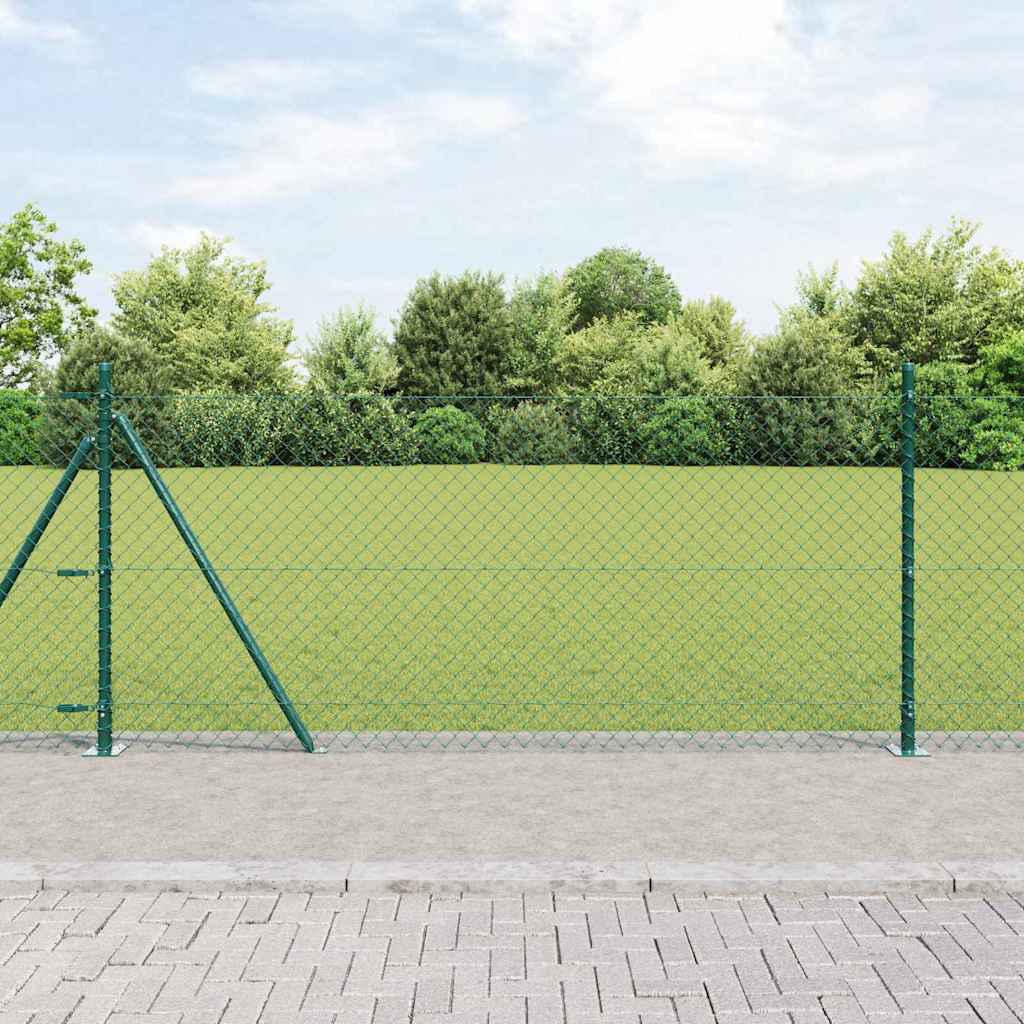 Fence Post Green 25 x 1 m (40 x 40 mm mesh) Steel and PVC