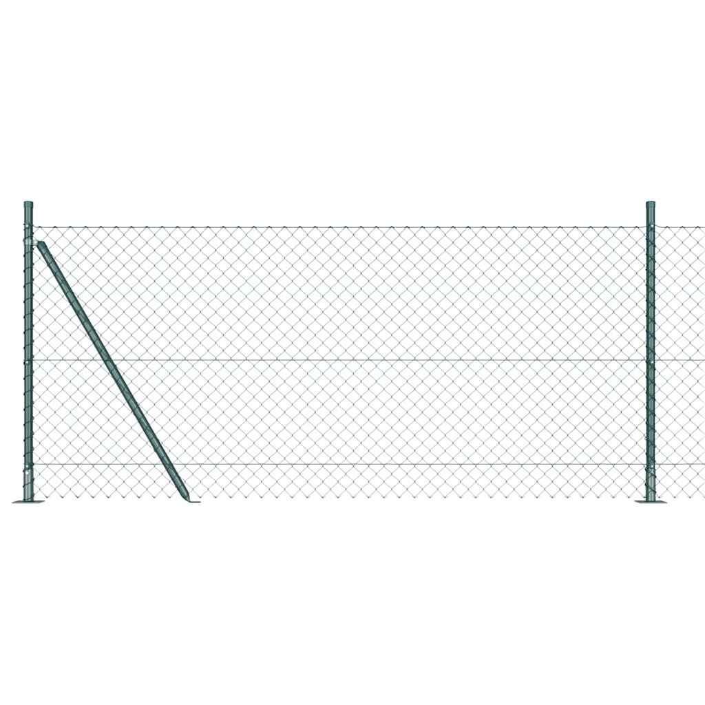 Fence Post Green 25 x 1 m (40 x 40 mm mesh) Steel and PVC