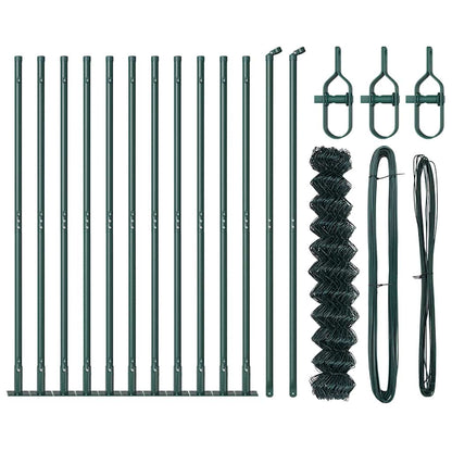 Fence Post Green 25 x 1 m (40 x 40 mm mesh) Steel and PVC