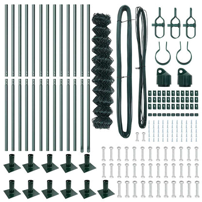Fence Post Green 25 x 1 m (40 x 40 mm mesh) Steel and PVC