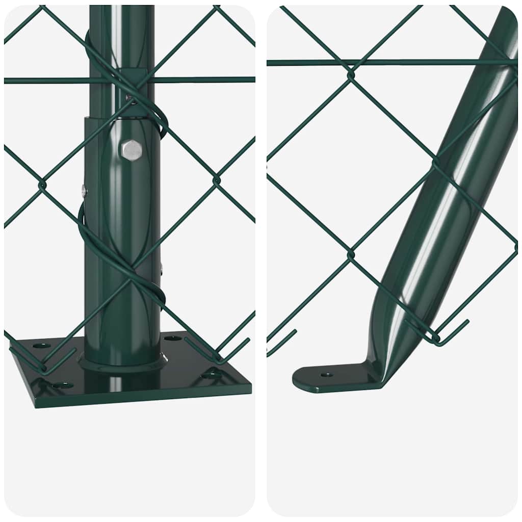 Fence Post Green 25 x 1.6 m (60 x 60 mm mesh) Steel and PVC