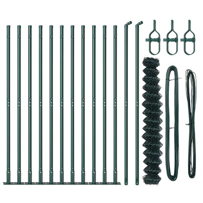 Fence Post Green 25 x 1.6 m (60 x 60 mm mesh) Steel and PVC