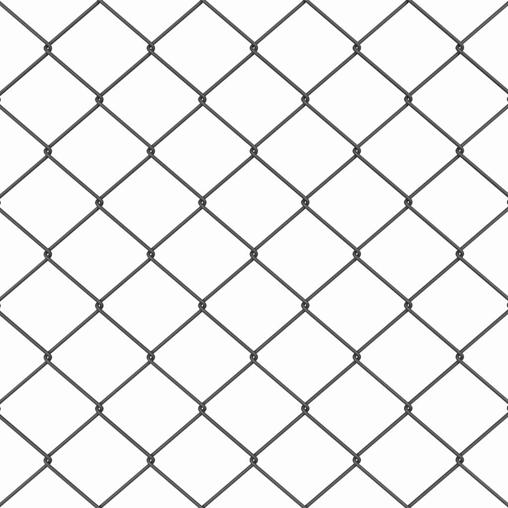 Fence Post Grey 10 x 0.6 m (40 x 40 mm mesh) Steel and PVC