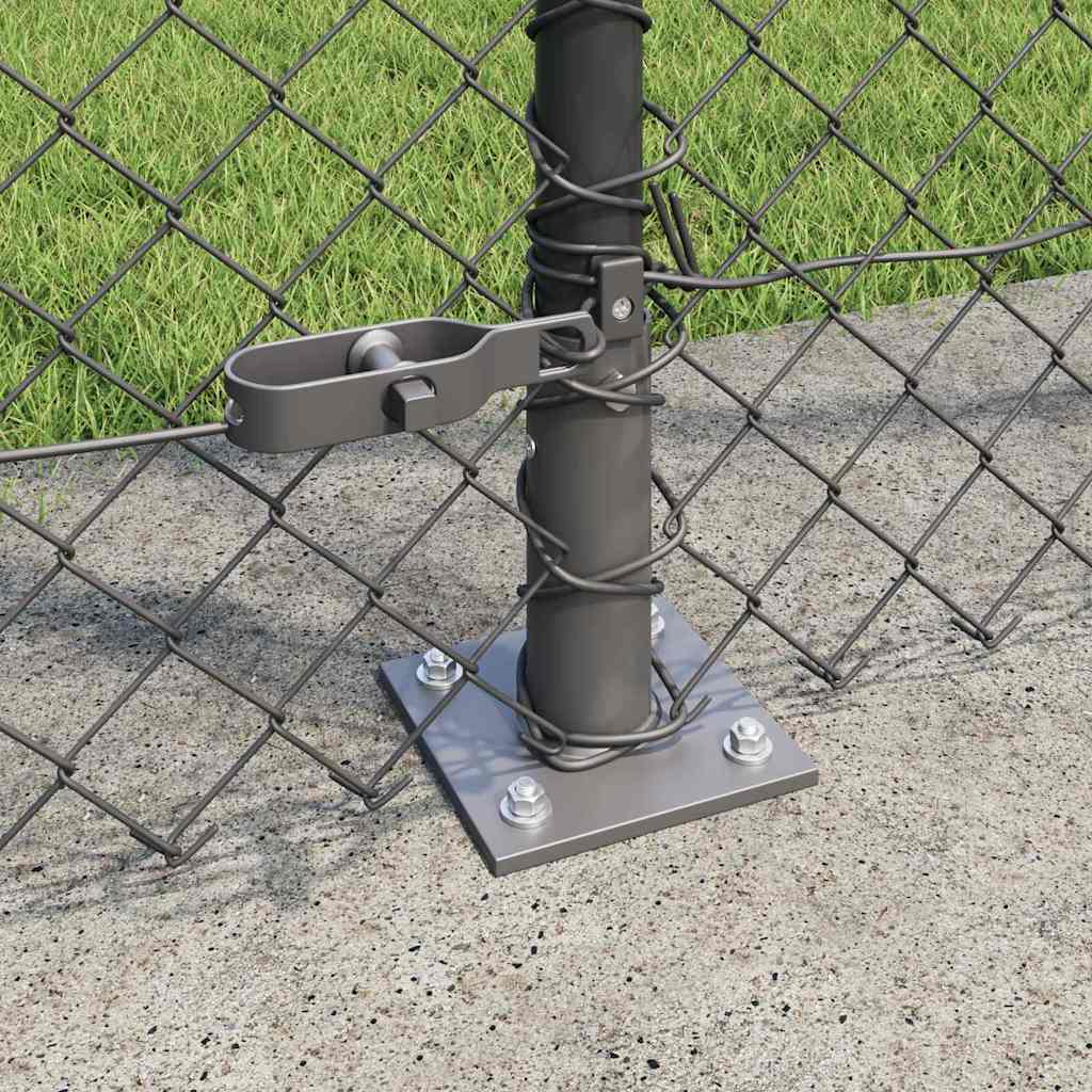 Fence Post Grey 10 x 1.5 m (40 x 40 mm mesh) Steel and PVC