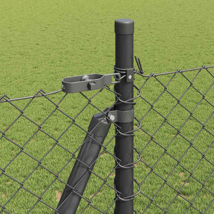 Fence Post Grey 10 x 1.5 m (40 x 40 mm mesh) Steel and PVC