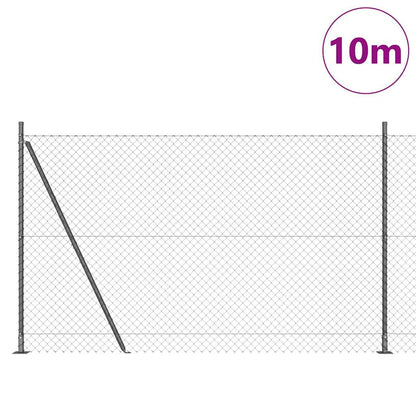 Fence Post Grey 10 x 1.5 m (40 x 40 mm mesh) Steel and PVC
